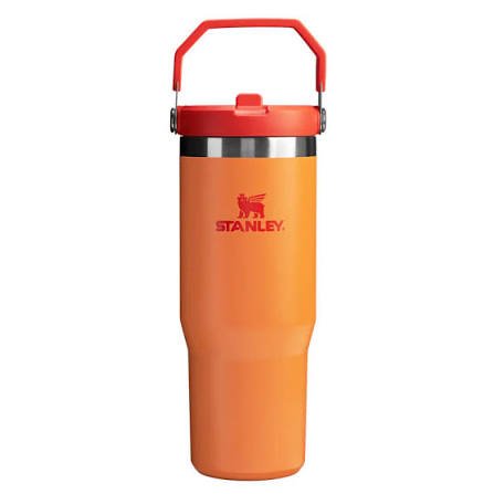 Botella Stanley Flip Straw 30 oz naranja