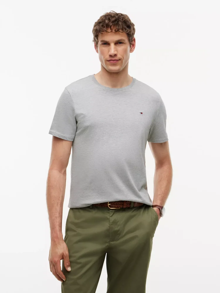 Camiseta Básica Tommy Hilfiger Gris