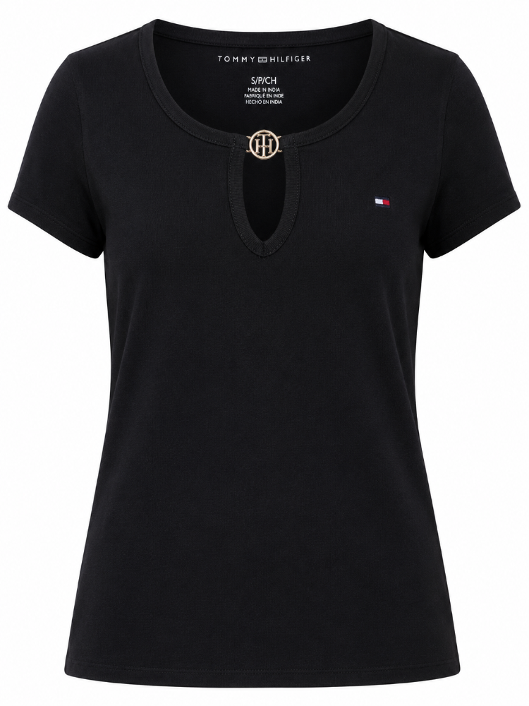 Camiseta para mujer Tommy Hilfiger negra