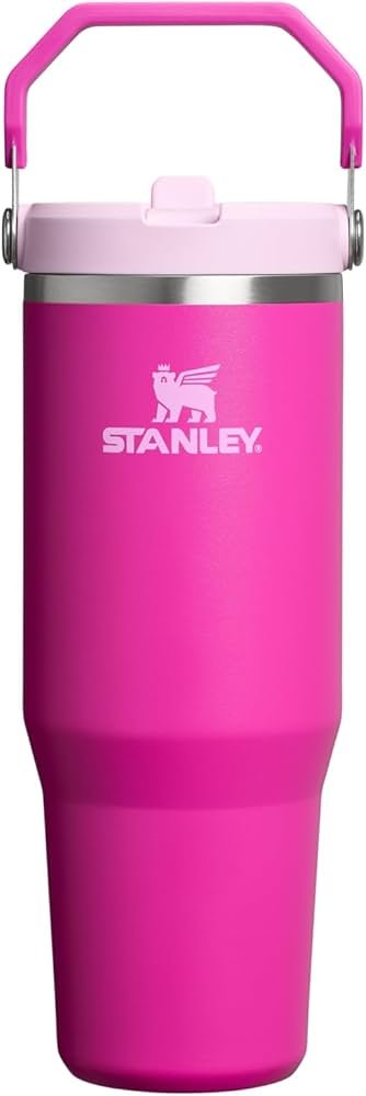 Botella Stanley Flip Straw 30 oz fucsia