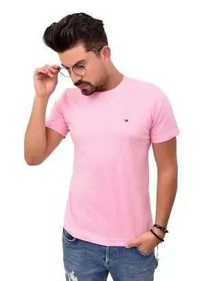 Camiseta Básica Tommy Hilfiger Rosa