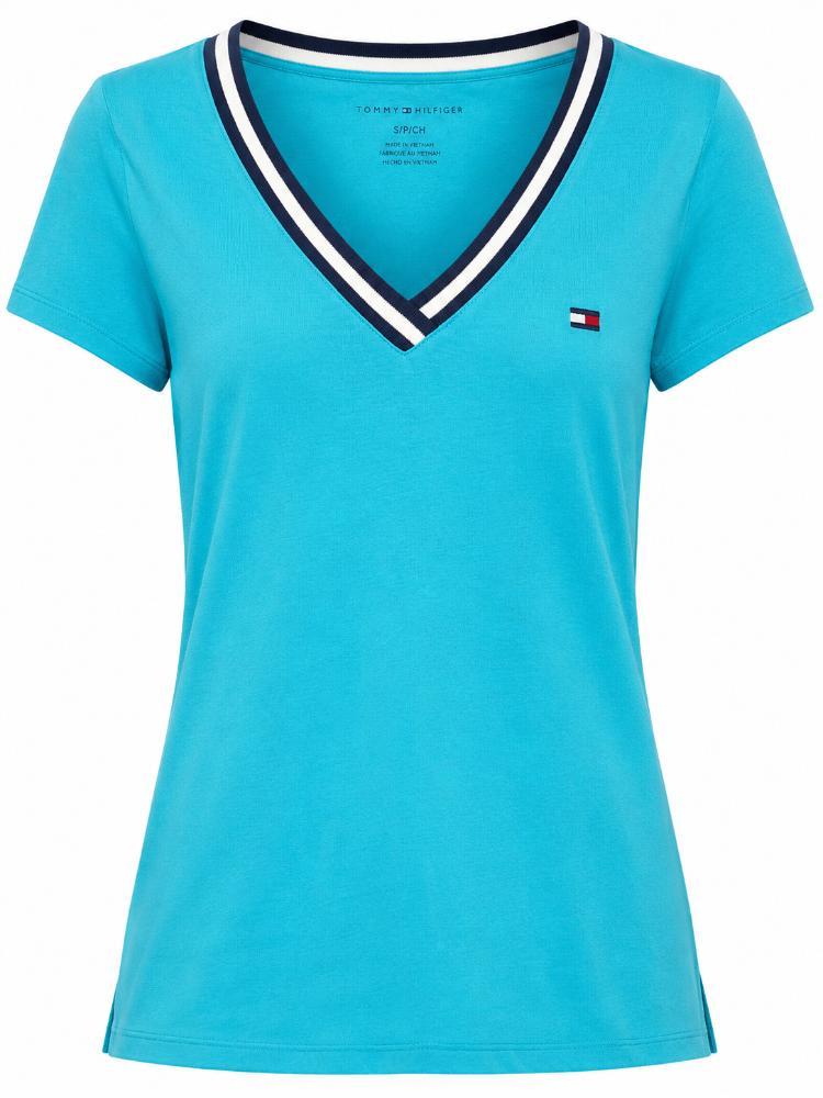 Camiseta para mujer Tommy Hilfiger celeste