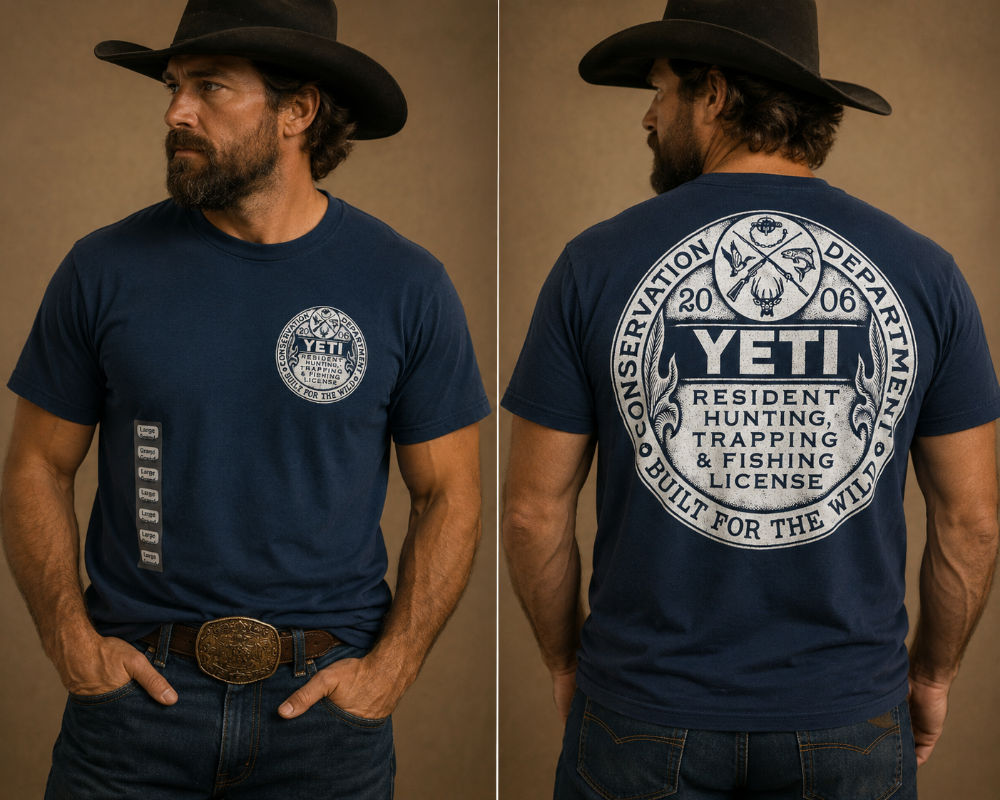 Camiseta Yeti navy built for the wild