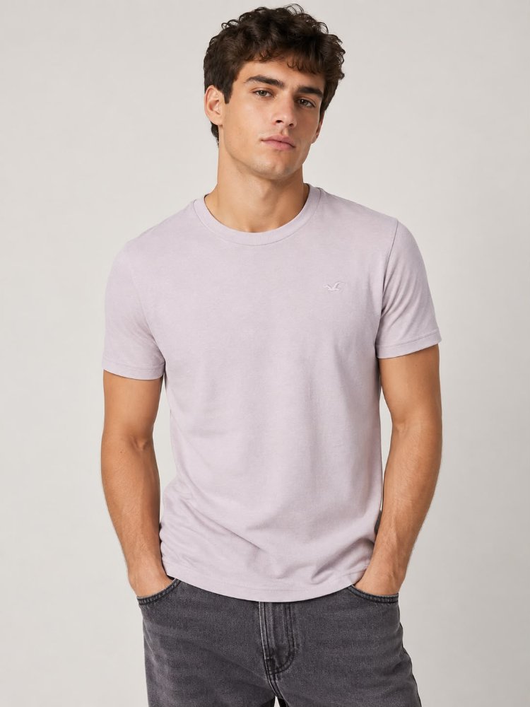 Camiseta Básica Hollister durazno claro