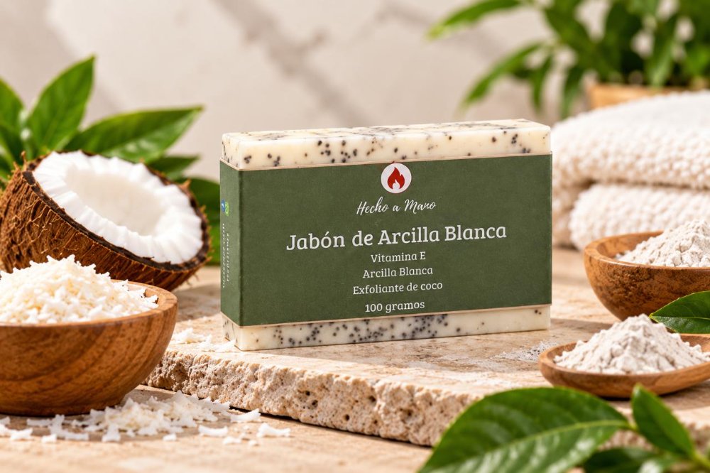 Jabón Facial de Arcilla Blanca
