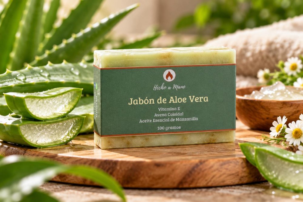 Jabón Artesanal de Aloe Vera