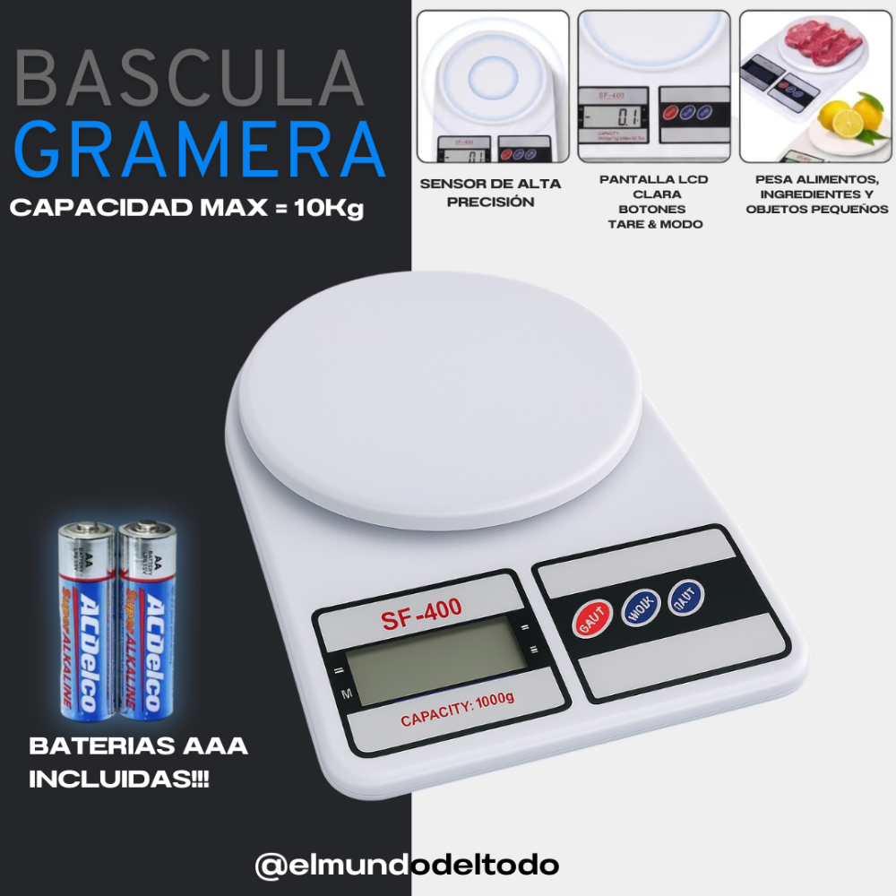 Bascula Gramera 10kg