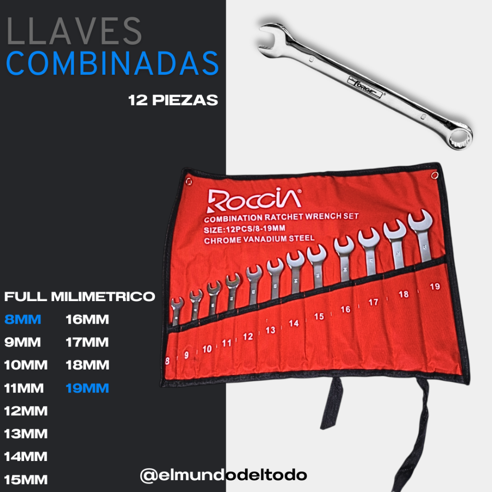 Set de llaves Roccia (12pcs)