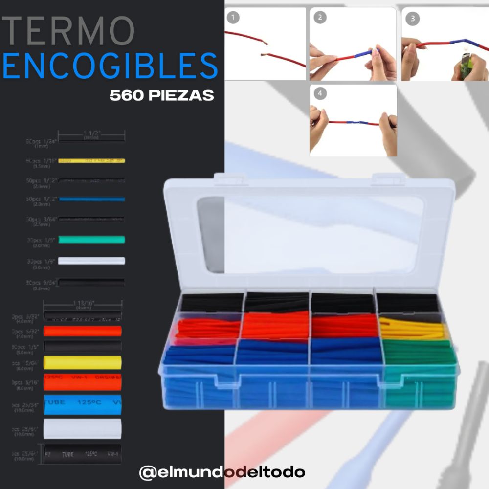 Kit cintas termoencogibles (560pcs)