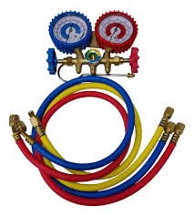 MANIFOLD BRONCE R410 CON MANGUERAS (caja azul claro)