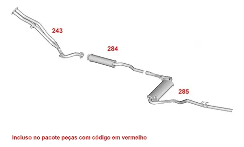 284 - Silencioso Intermediario Gol 1.8 2.0