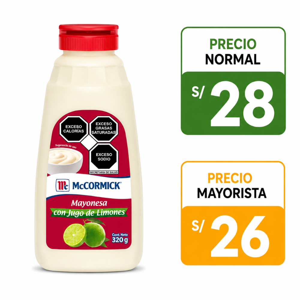 A022 Mayonesa con jugo de limón 320g McCormik