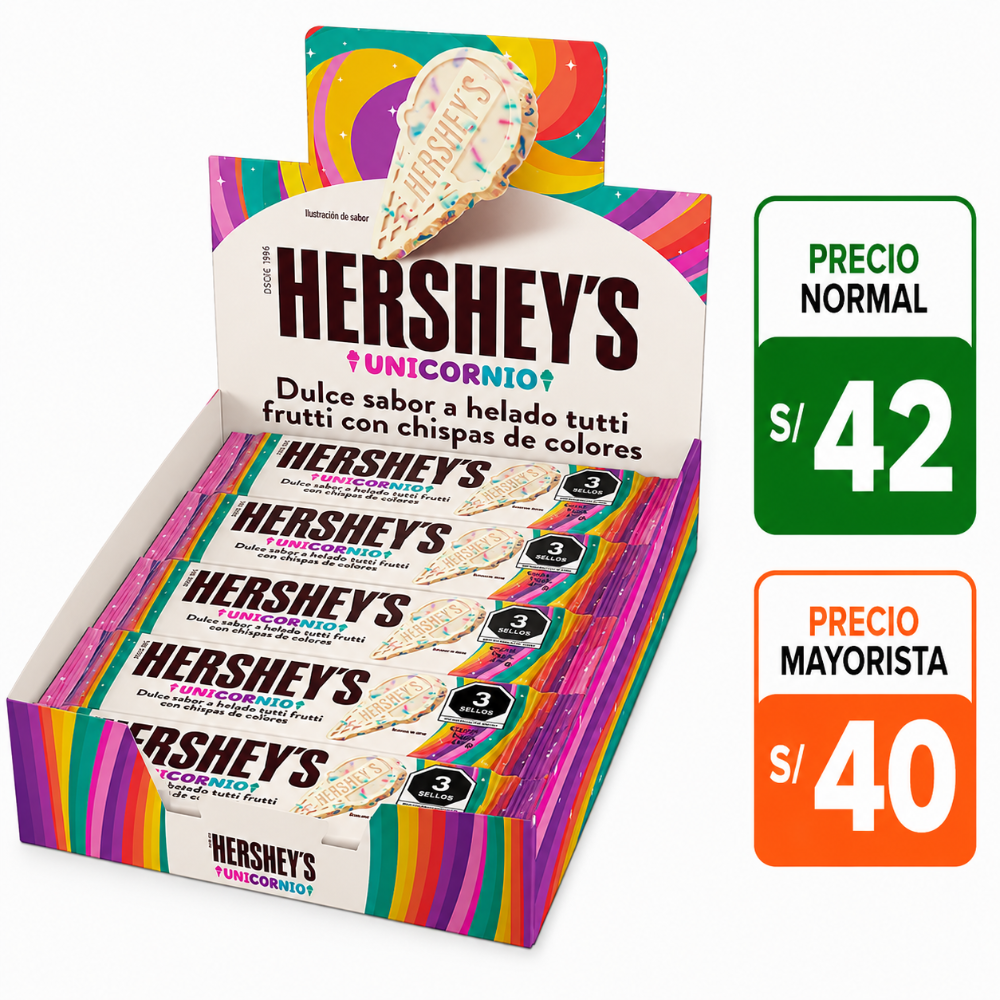 A095 Hershey's unicornio 10 barras 20g c/u