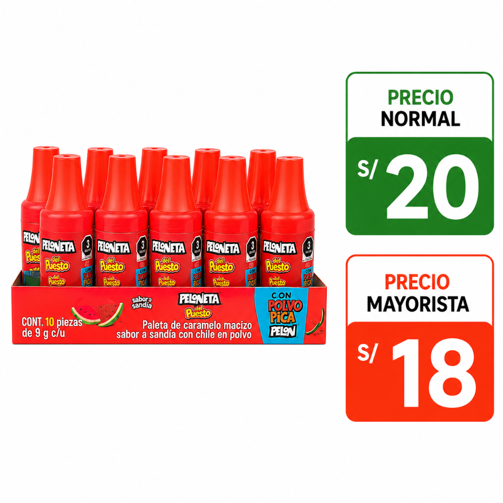A039 Peloneta del puesto sandía 10 pzs