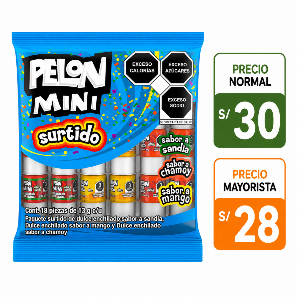 A051 Pelon mini surtido 18 pzs 13g