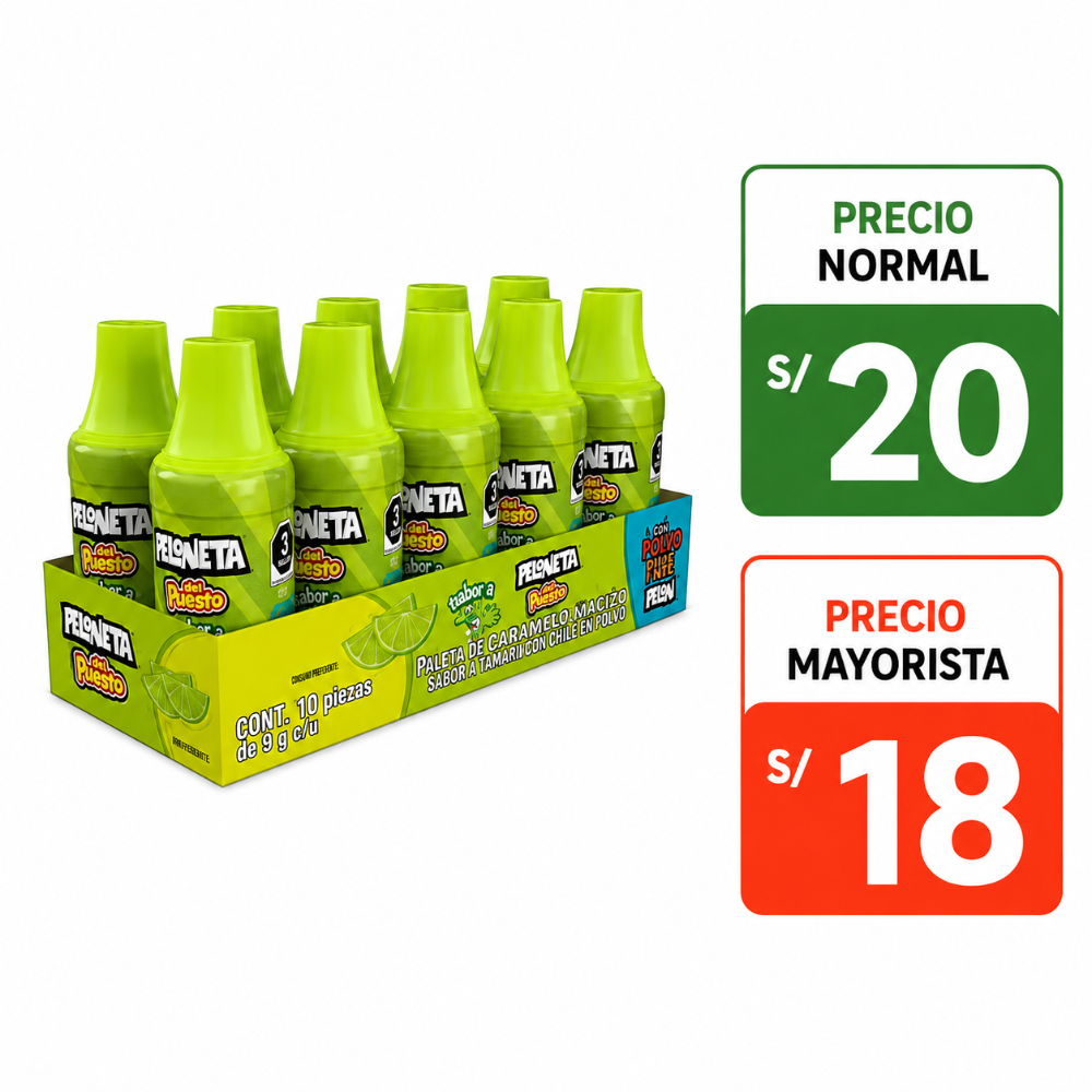 A038 Peloneta del puesto limón y sal 10 pzs