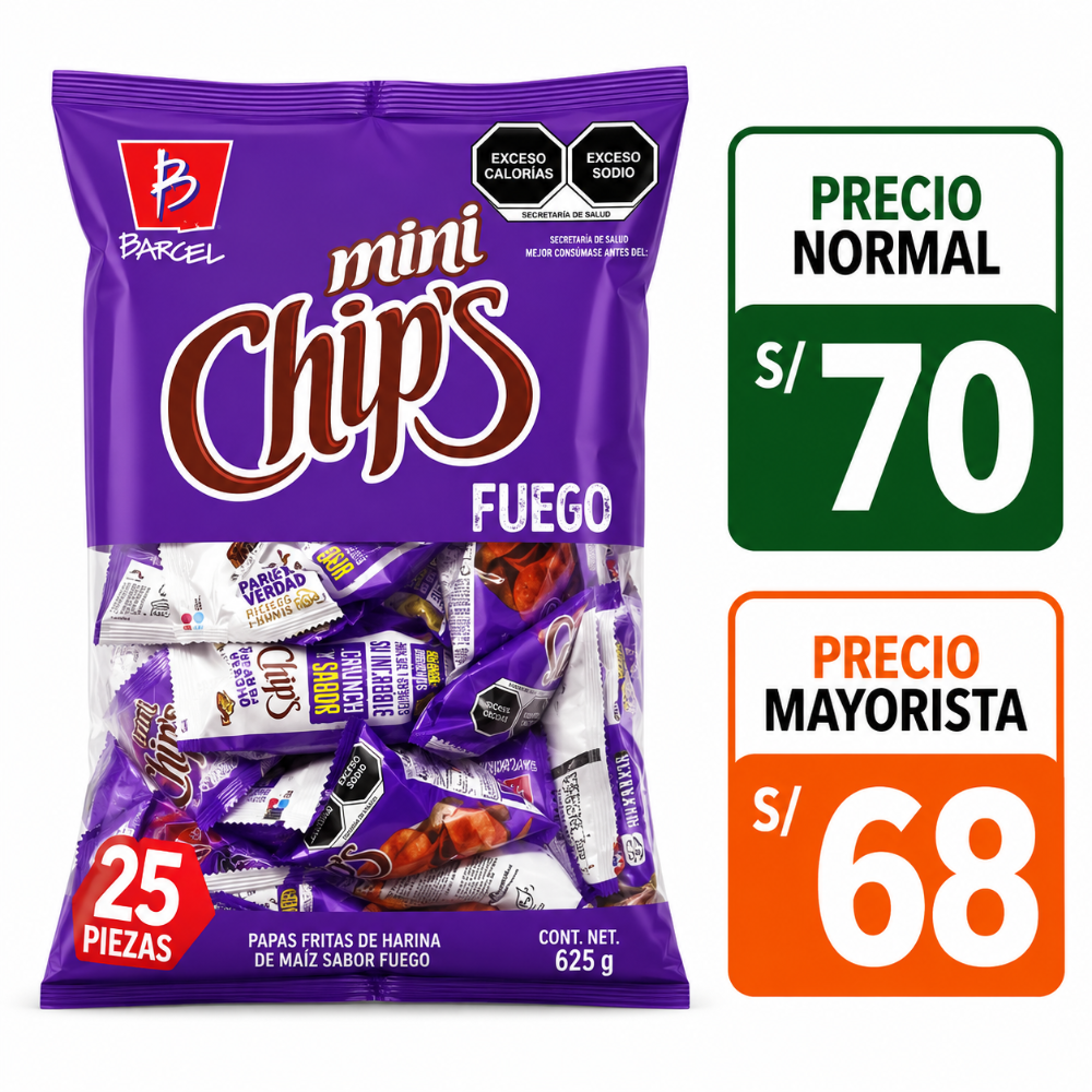 A205 Mini Chips fuego 25pzs