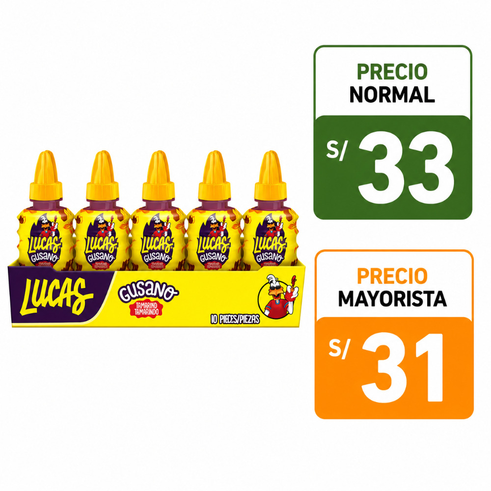 A043 Lucas Gusano Tamarindo 10 pzs