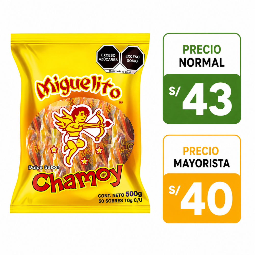 A033 Miguelito chamoy 50 pzs 10g c/u