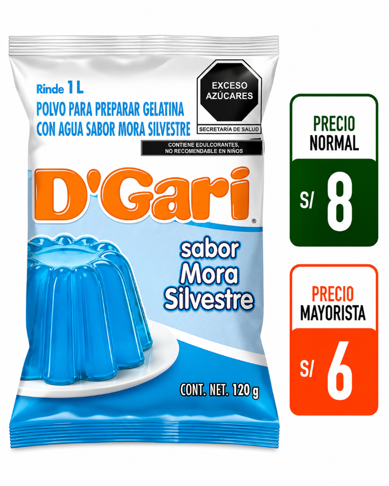 A150 gelatina sabor Mora silvestre 120g