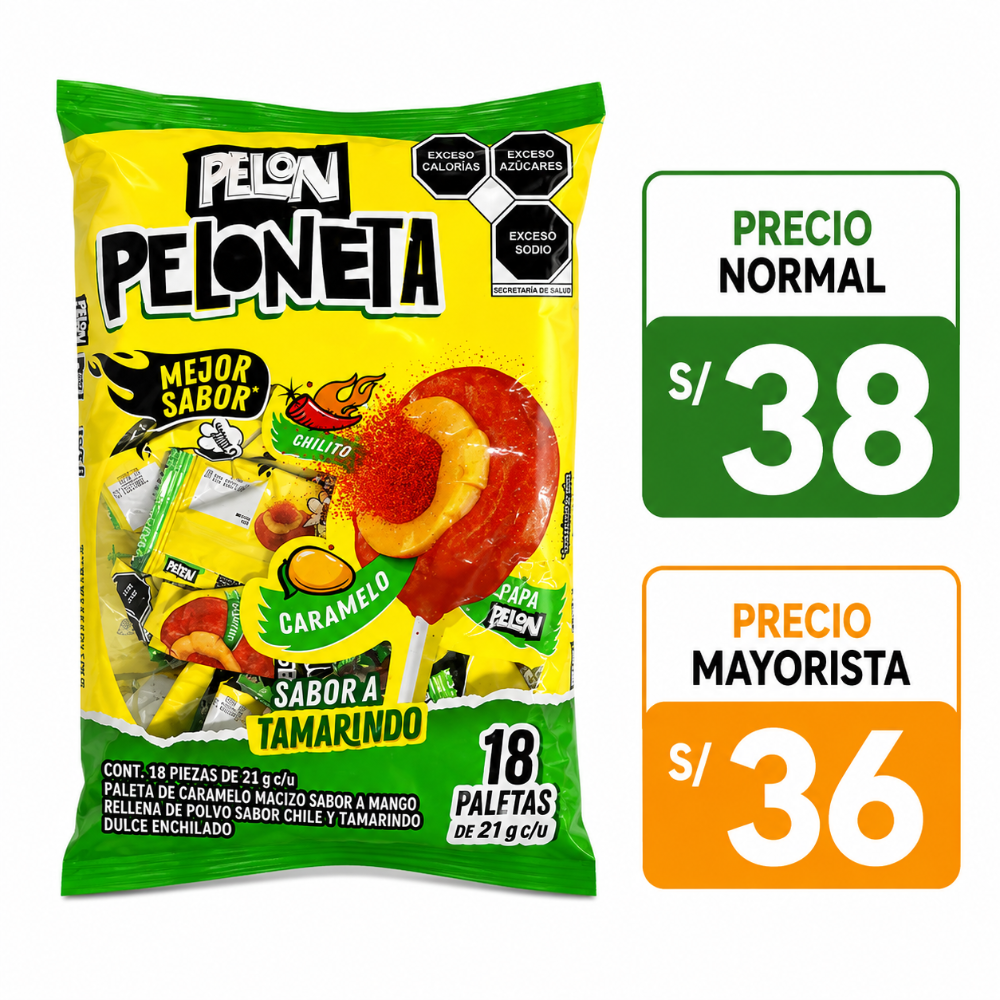 A057 peloneta Tamarindo 18 paletas de 21gr c/u
