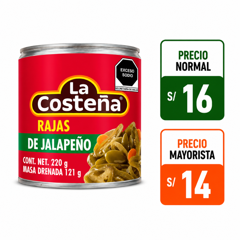 A144 RAJAS DE JALAPEÑO 220g