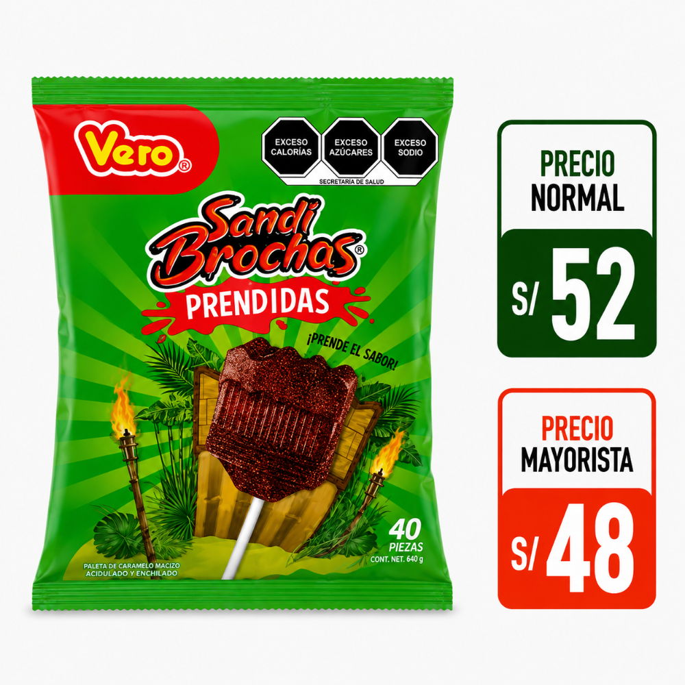 SANDIBROCHAS PRENDIDAS 40PZS
