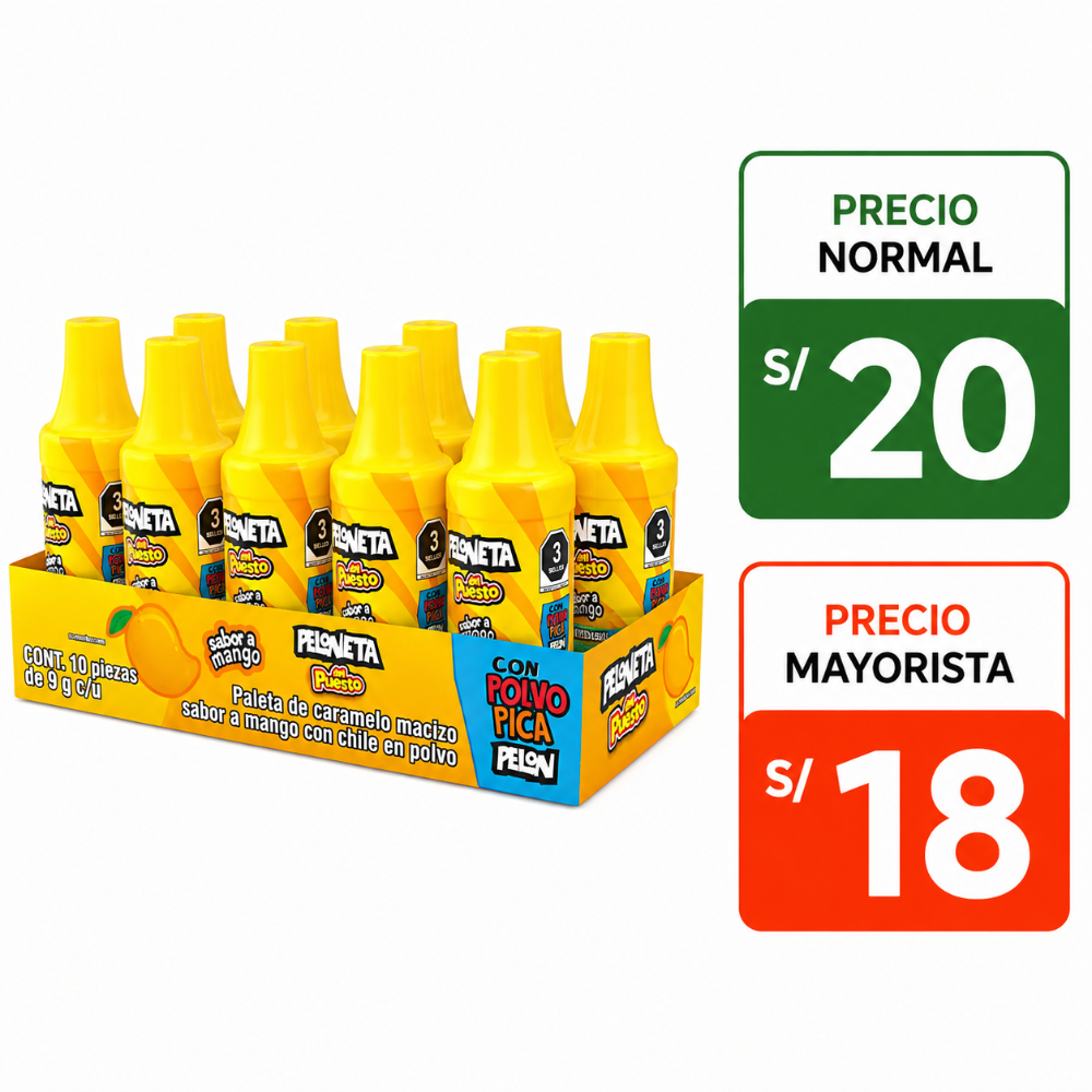 A040 Peloneta del puesto mango 10 pzas