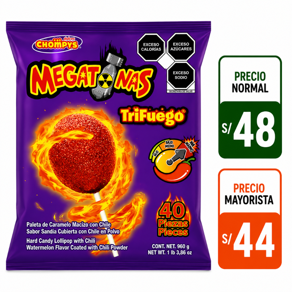 PALETAS MEGATONAS 40PZS