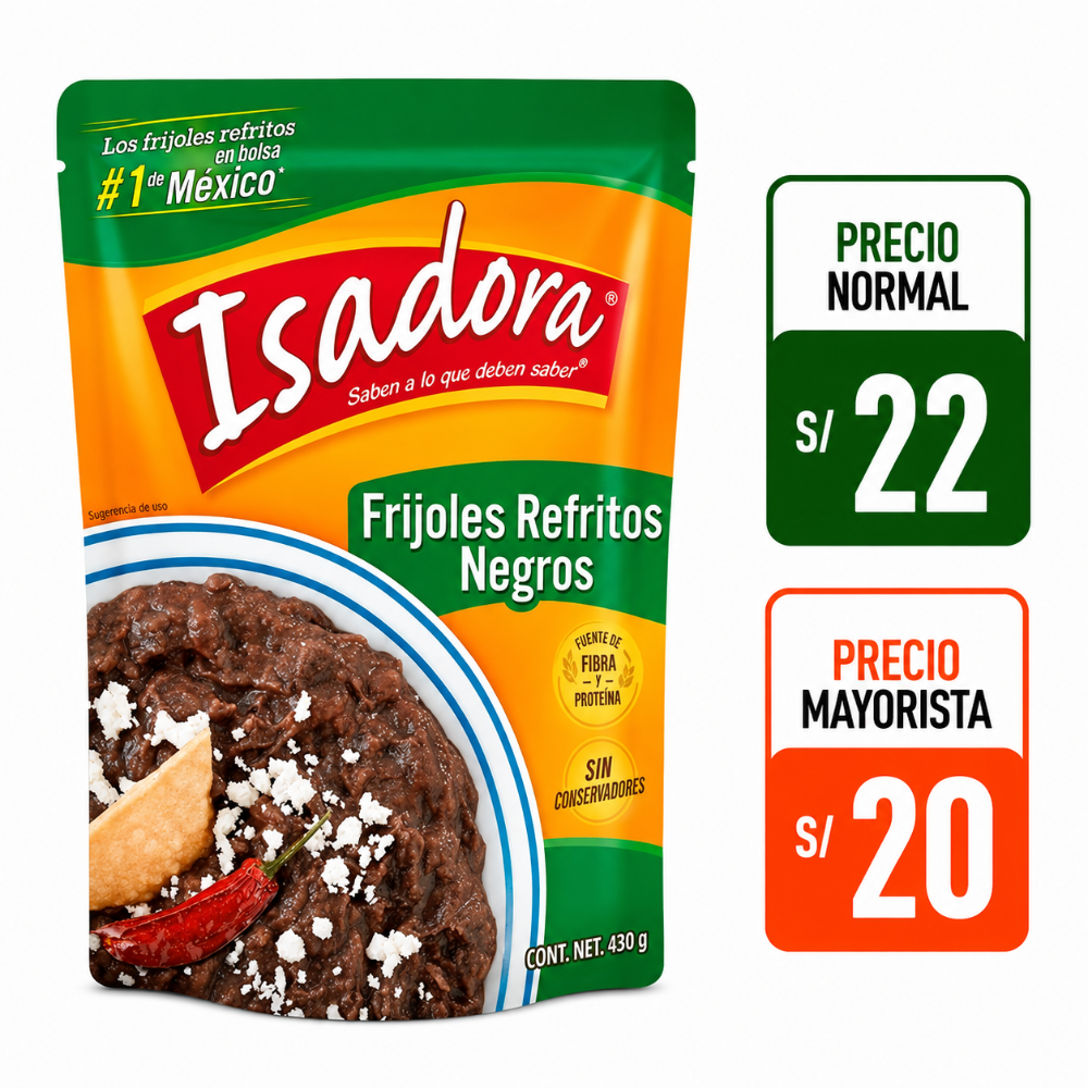A135 frijoles refritos negros 430gr