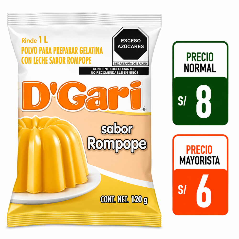 A148 gelatina sabor rompope 120g