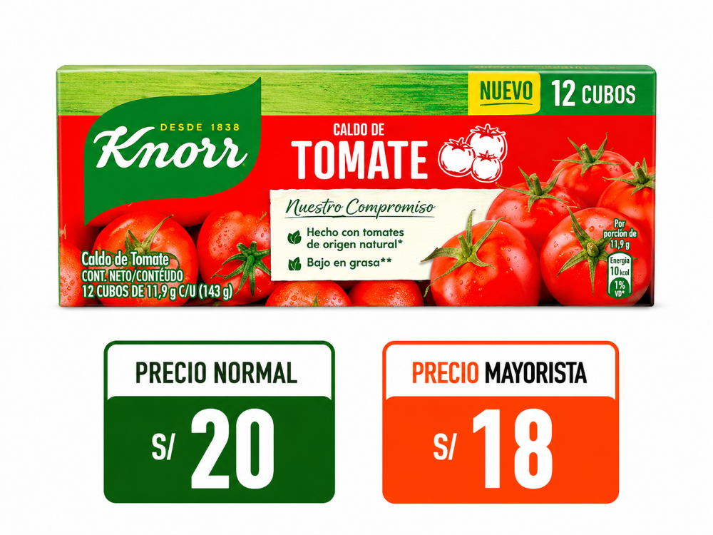 A131 knorr tomate 12cubos 10,5 c/u