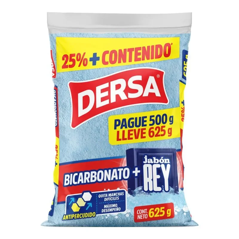 detergente dersa bicarbonato y rey x 625 gr