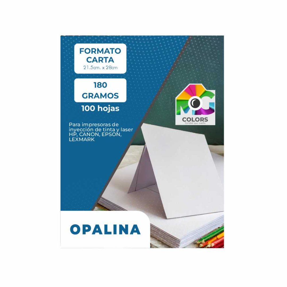cartulina opalina x 180 gramas