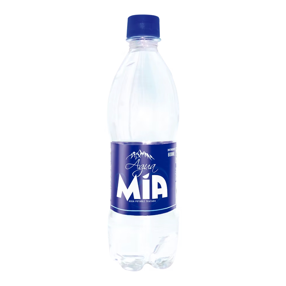 agua mia 600ml ( con gas y sin gas)