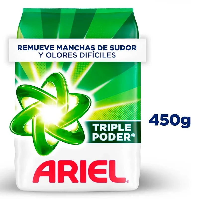 detergente ariel polvo x 450 gr