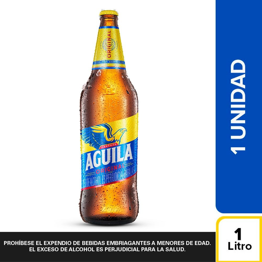 cerveza aguila original litro