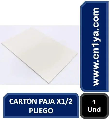 Carton paja 1/2 pliego