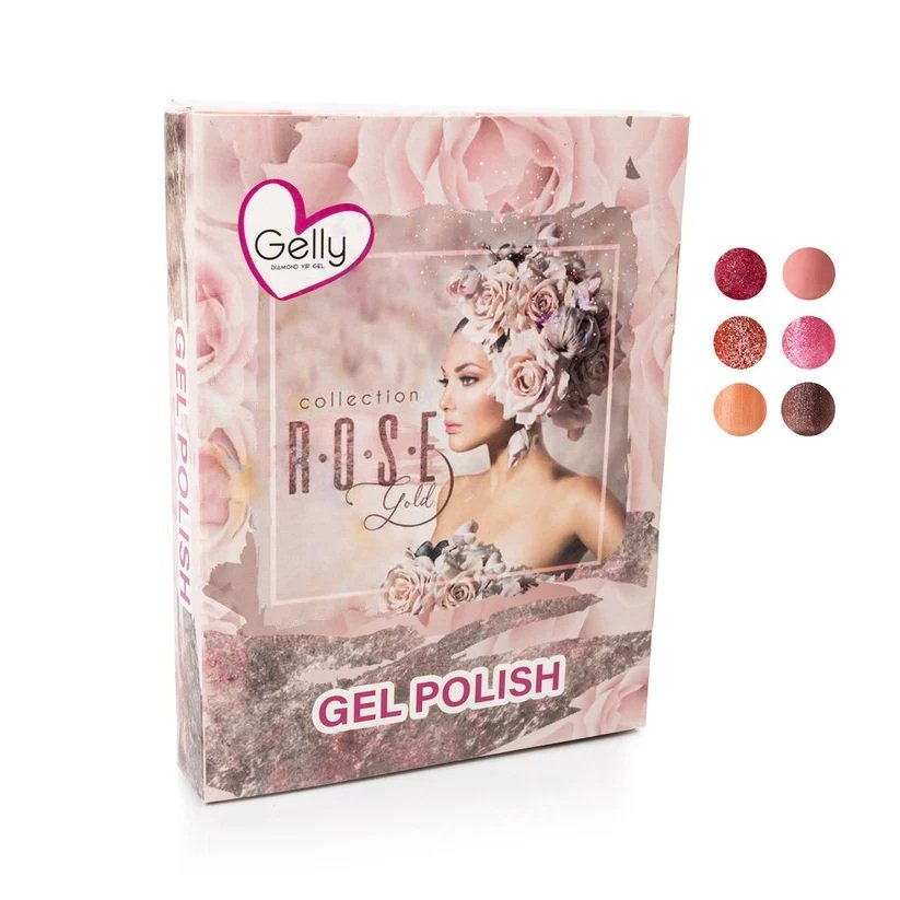 Gamas de Geles Gelly 6 piezas Rose Gold
