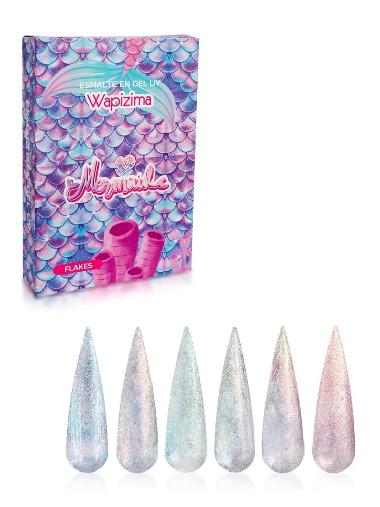 Gama de Geles Wapizima Mermaide Flakes 6 pzas