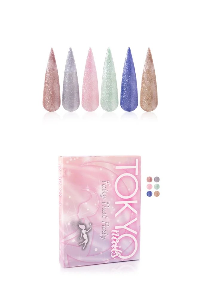 Gama de Geles Tokyo Fairy Dust Party 6pzas