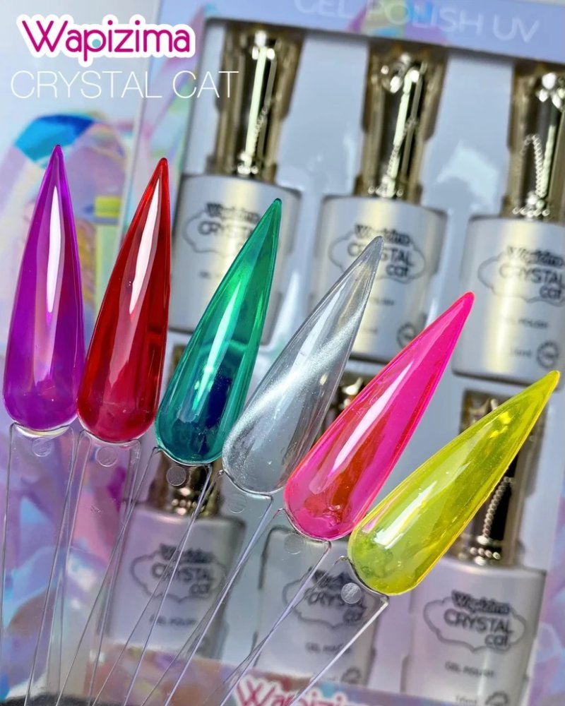 Gama de Geles Wapizima Polish Crystal Cat  6 pzas