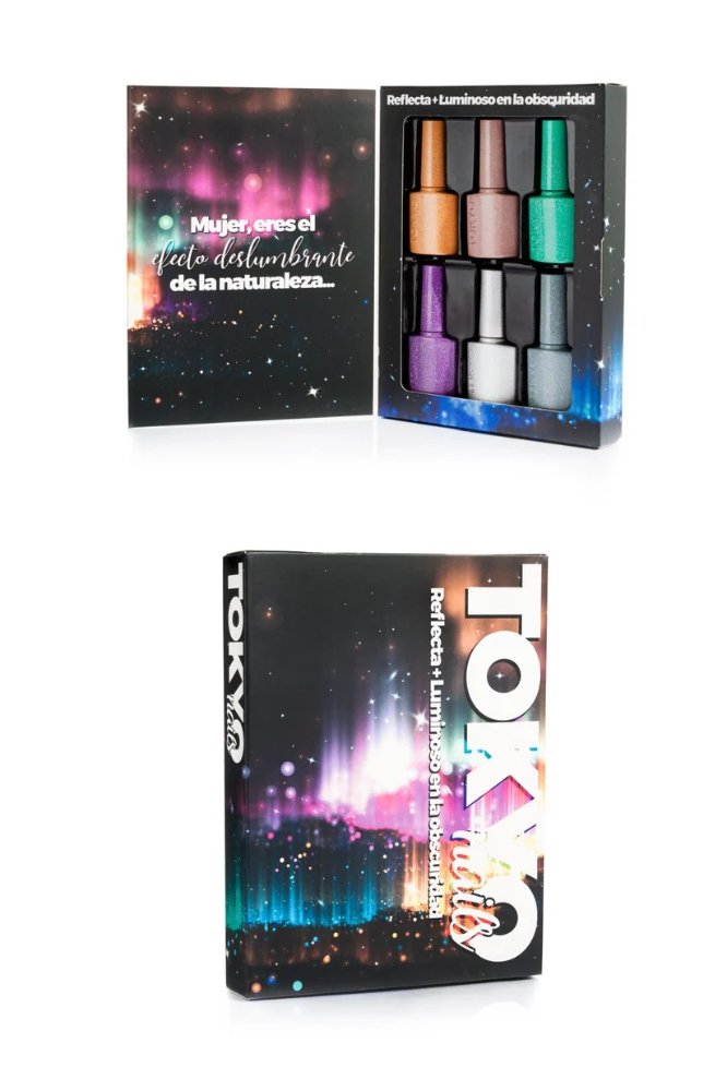Gama de Geles Tokyo Gel Glow Reflectiva 6 pzas