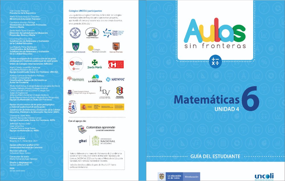 AULAS SIN FRONTERAS DE LA UNIDAD 1 A LA 4 MATEMATICAS ok Liliana