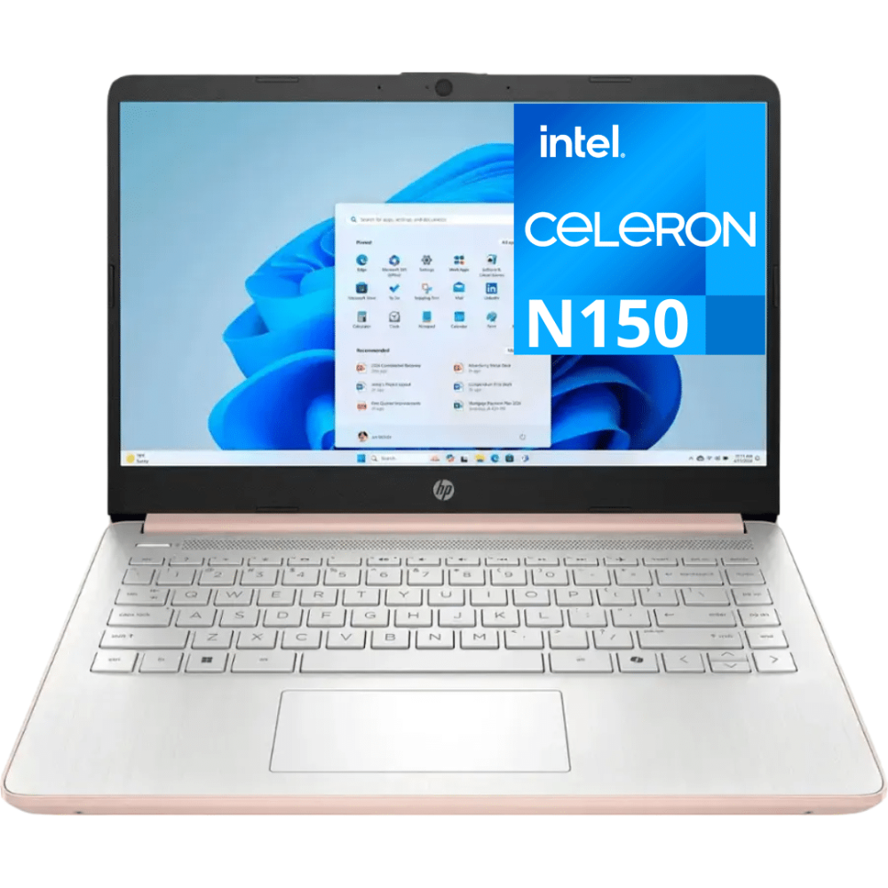 LAPTOP HP 14-DQ6105DX INTEL N150 RAM 4GB SSD 128GB UFS 14" (1366 X 768) (HD) WINDOWS 11 HOME PALE ROSE GOLD - 199764967817 - D0SN9UA3-ABA