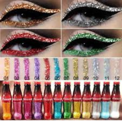 DELINEADORES GLITTER COCA COLA