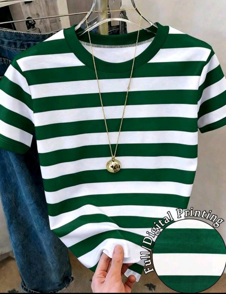 Camiseta raya verdes y blancas