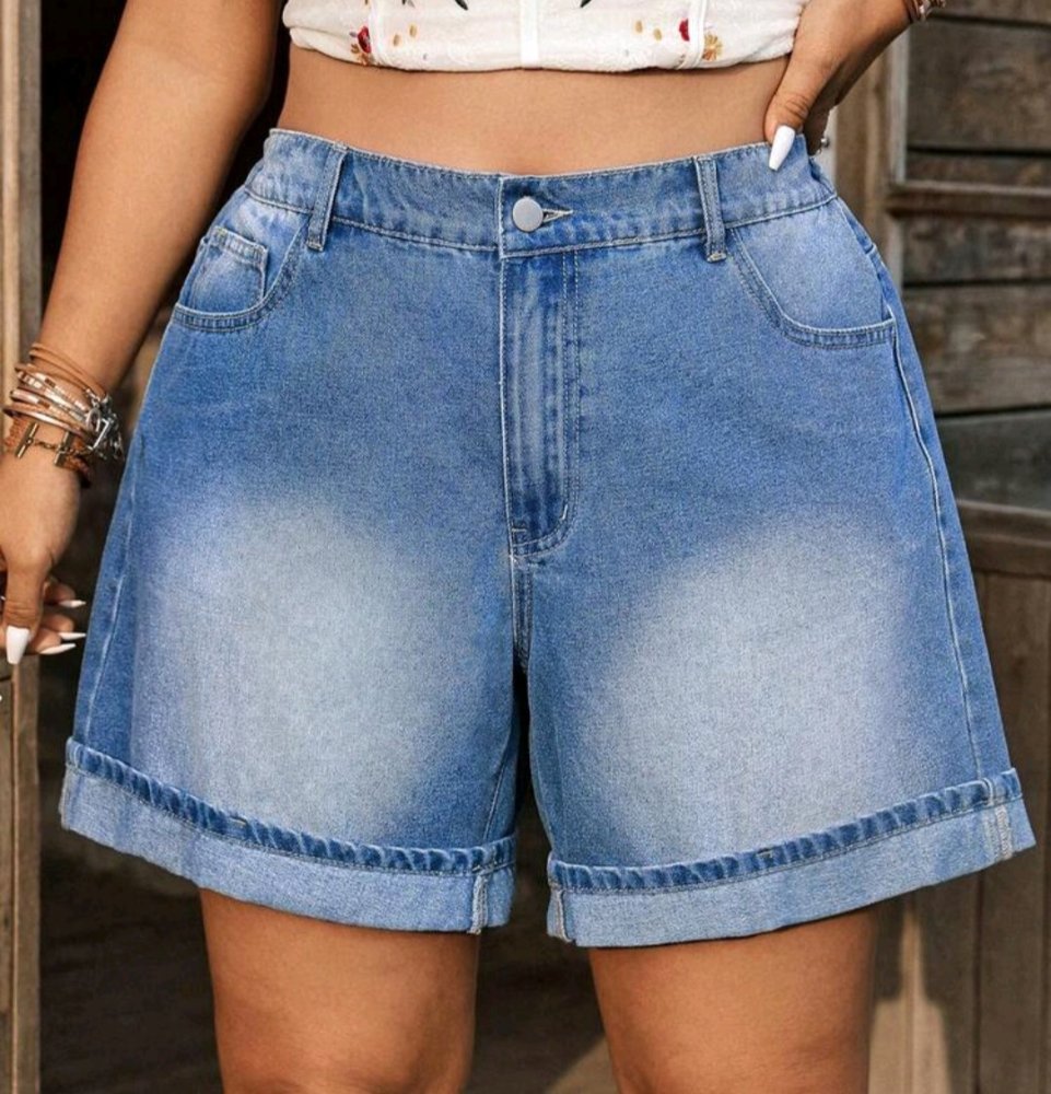 Shorts jean dobladillo