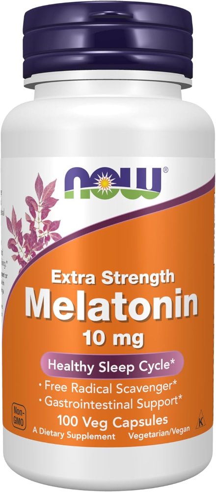 Melatonina 10 mg NOW 100 Veg Capsules