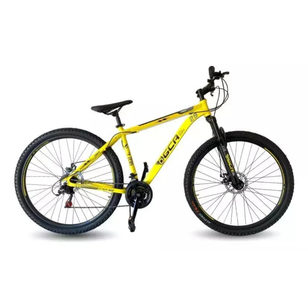 GCA Bicicleta Mountainbike Rodado 29 - 21 Velocidades - Zeus 2 - Amarilla